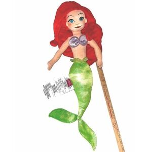 Disney Princess Ariel Little Mermaid Plush Stuffed Animal Toy Approx 24 In
